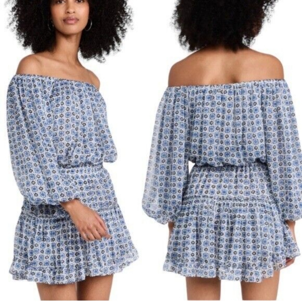 Misa Los AngelesZonia Off Shoulder Chiffon Mini Dress